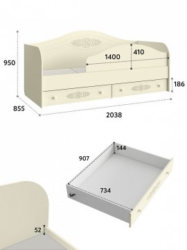 Кровать Ассоль плюс